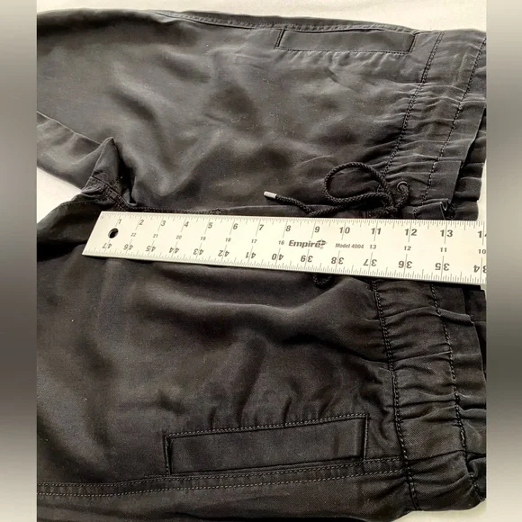 NWT Loft Black Cropped Wide Leg Lightweight Pull On Pants Size M #1519 - Picture 12 of 13